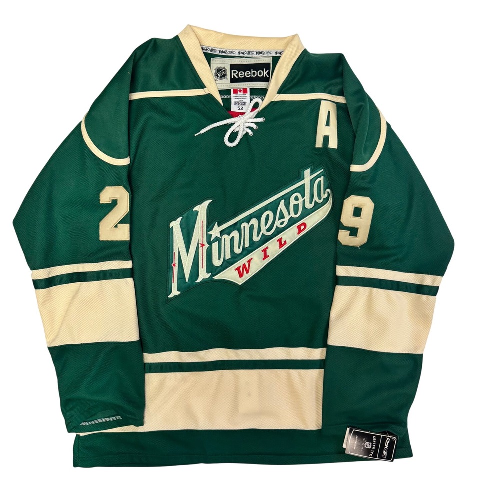 Minnesota Wild Reebok NHL Jersey Jason Pominville 29 Green Stitched Size 52